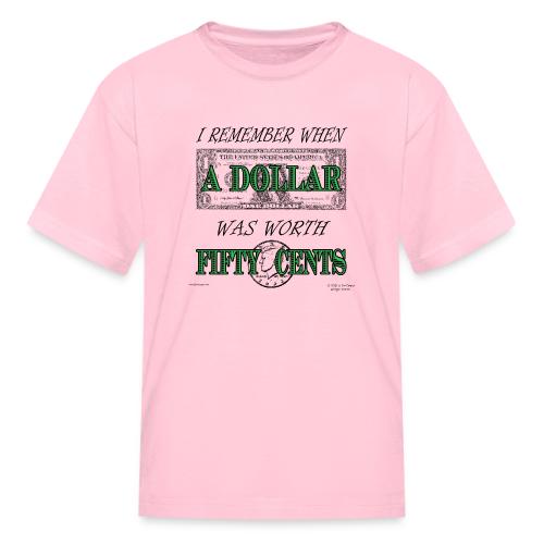 Dollar Front/Back (Light Backgrounds) - Kid's T-Shirt