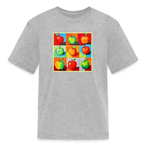 Colorful Apple Grid - Kid's T-Shirt