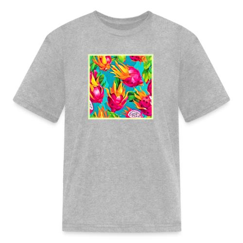 Vibrant Dragoon Fruit Pattern - Kid's T-Shirt