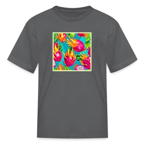Vibrant Dragoon Fruit Pattern - Kid's T-Shirt