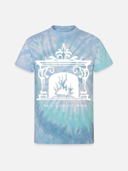 Oven Nice Fireplace Firewood - Unisex Tie Dye T-Shirt - blue lagoon