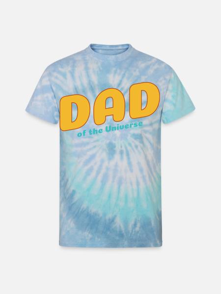 Dad of the Universe - Unisex Tie Dye T-Shirt - blue lagoon