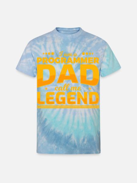 Programmer Father - Unisex Tie Dye T-Shirt - blue lagoon