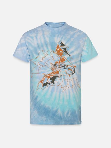 Polygon Bats - Unisex Tie Dye T-Shirt - blue lagoon