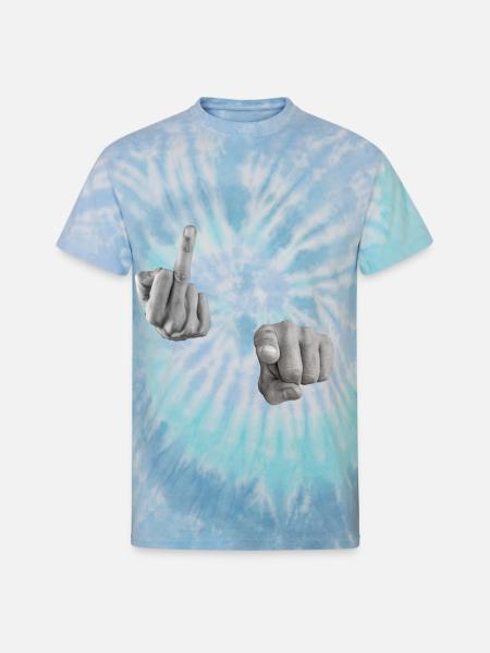 Fuck You - Unisex Tie Dye T-Shirt - blue lagoon