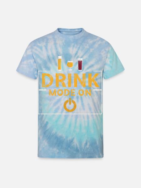 Drink Mode On 5 - Unisex Tie Dye T-Shirt - blue lagoon