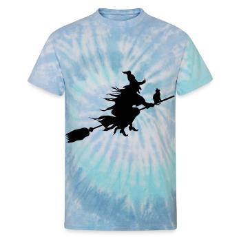 witch - Unisex Tie Dye T-Shirt - blue lagoon - Front