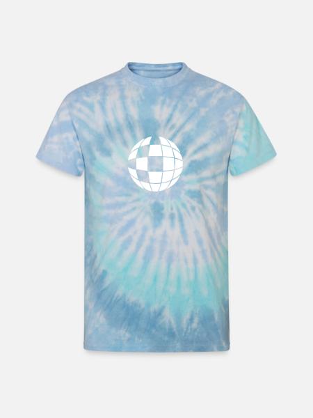Mirror disco ball - Unisex Tie Dye T-Shirt - blue lagoon