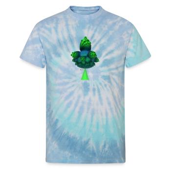 Soaring Balance - Unisex Tie Dye T-Shirt - blue lagoon - Front