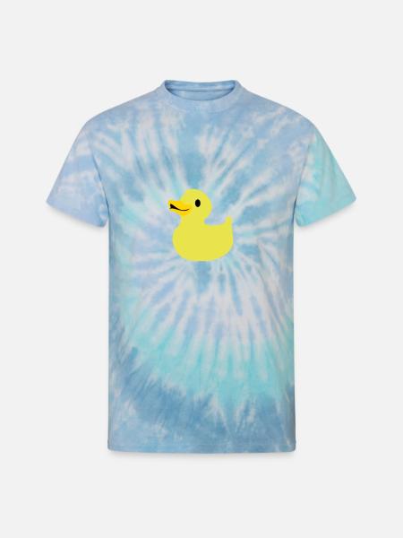 rubber duckie cute and simple - Unisex Tie Dye T-Shirt - blue lagoon