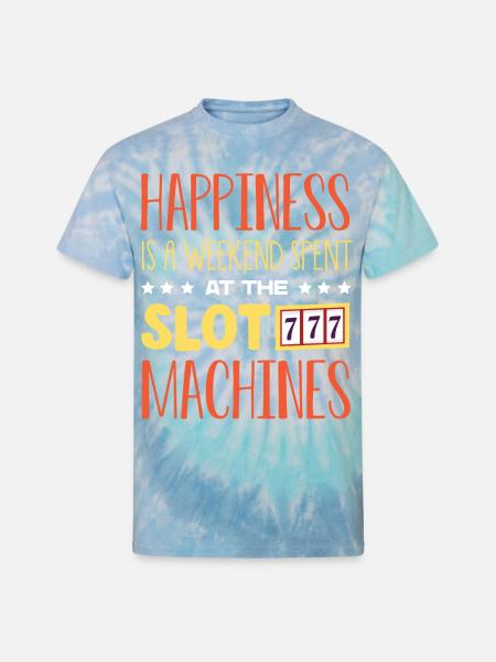 Slot Machine, Slots, Gambling - Unisex Tie Dye T-Shirt - blue lagoon