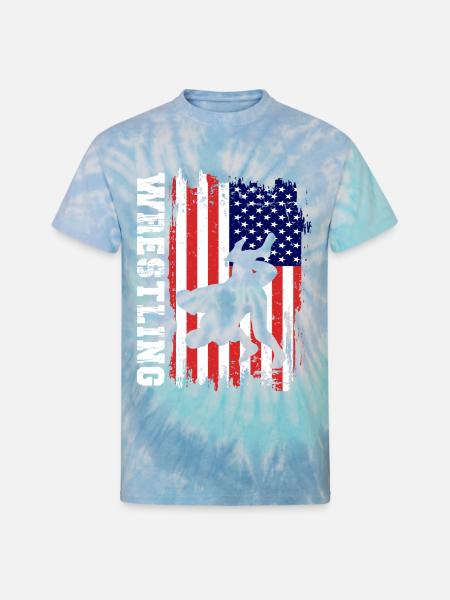 Wrestling - Unisex Tie Dye T-Shirt - blue lagoon