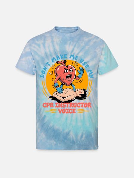 CPR Instructor Paramedic - Unisex Tie Dye T-Shirt - blue lagoon