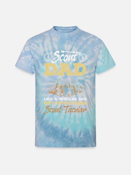 Scout Dad Scouting Camp Leader Father - Unisex Tie Dye T-Shirt - blue lagoon
