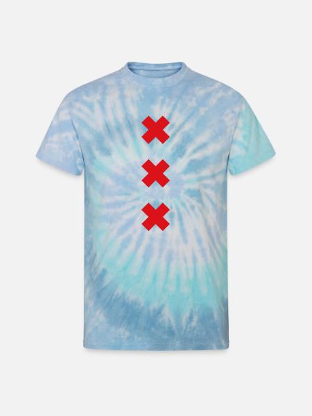 Amsterdam logo - Unisex Tie Dye T-Shirt - blue lagoon