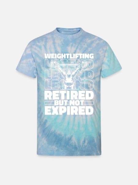 Weightlifting Weightlifter Retired - Unisex Tie Dye T-Shirt - blue lagoon