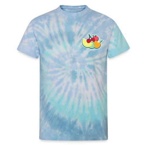 Playful Patterned Fruit Mix - Unisex Tie Dye T-Shirt