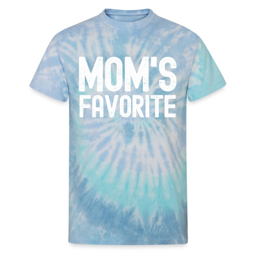 MOM's Favorite (distressed texture) - Unisex Tie Dye T-Shirt