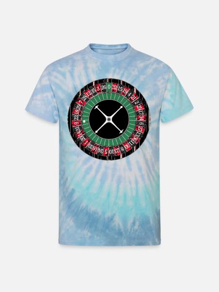 Roulette Wheel - Unisex Tie Dye T-Shirt - blue lagoon