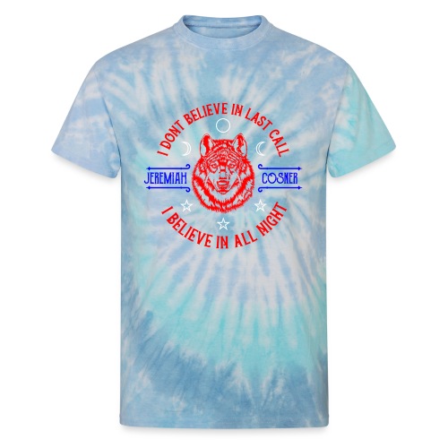 All Night Red, White, and Blue - Unisex Tie Dye T-Shirt