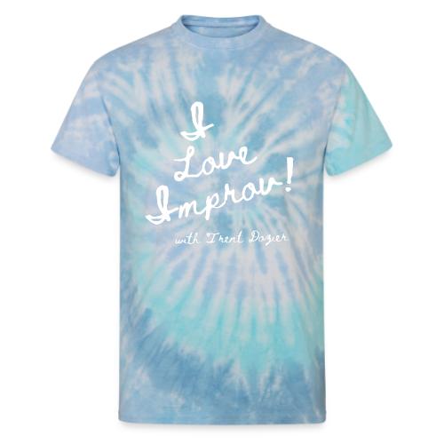 I Love Improv White - Unisex Tie Dye T-Shirt