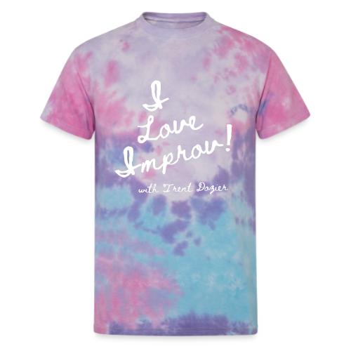 I Love Improv White - Unisex Tie Dye T-Shirt