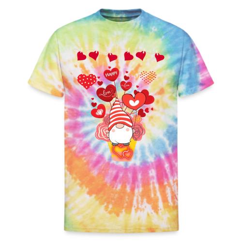 Design wrapped in love hearts, vibrating in love. - Unisex Tie Dye T-Shirt