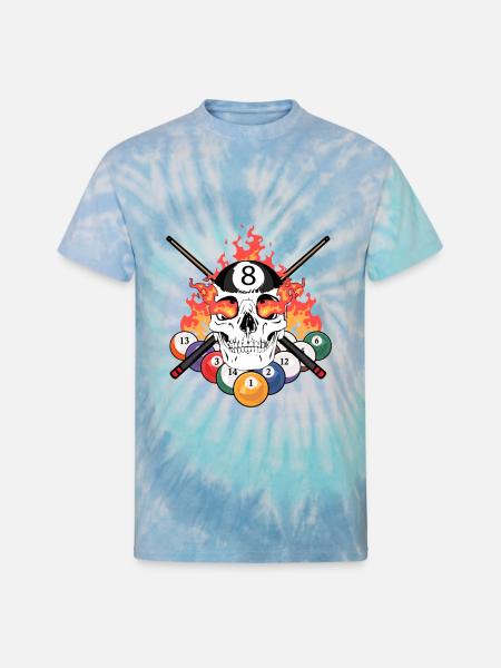 Pool Billiard - Unisex Tie Dye T-Shirt - blue lagoon