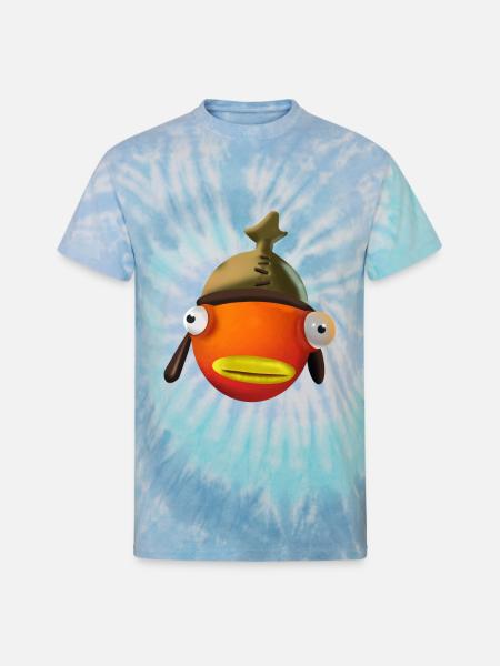 Fish face cartoon - Unisex Tie Dye T-Shirt - blue lagoon