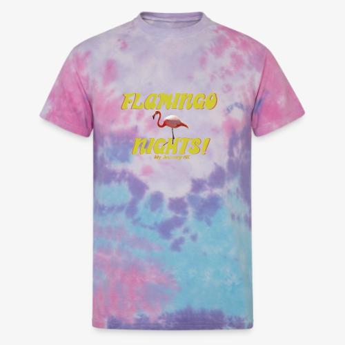 Flamingo Nights - Unisex Tie Dye T-Shirt