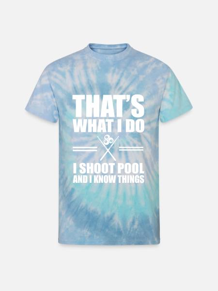 Pool Billiards - Unisex Tie Dye T-Shirt - blue lagoon