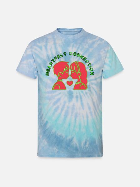 Heartfelt connection logo - Unisex Tie Dye T-Shirt - blue lagoon