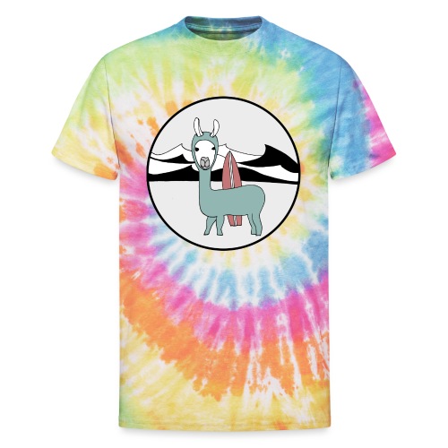Surfin' llama. - Unisex Tie Dye T-Shirt