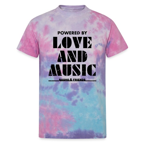 Powered by Love & Music - Unisex Tie Dye T-Shirt
