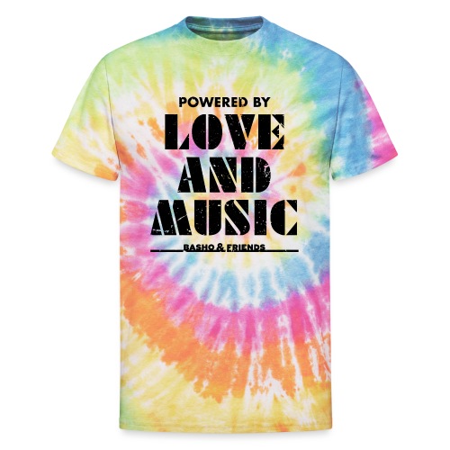 Powered by Love & Music - Unisex Tie Dye T-Shirt