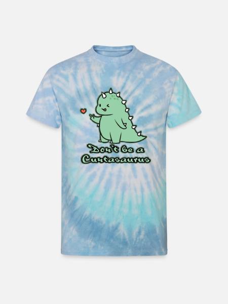 Dinosaur advice - Unisex Tie Dye T-Shirt - blue lagoon