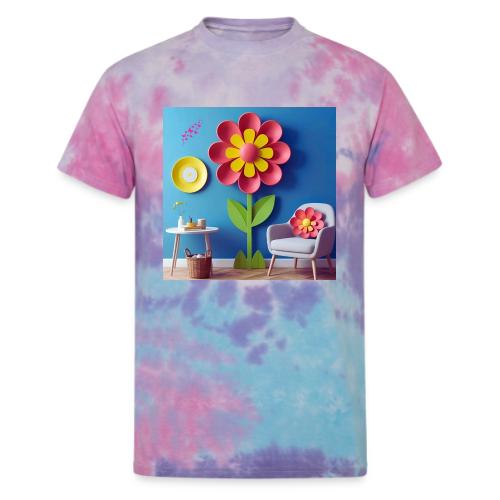 Flower design and harmony of environmental well-be - Unisex Tie Dye T-Shirt