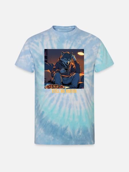 Lunar Swipe Blues - Unisex Tie Dye T-Shirt - blue lagoon