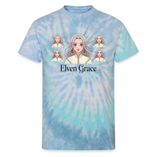 Elven Grace Fantasy Elf Maiden Graphic Magic - Unisex Tie Dye T-Shirt