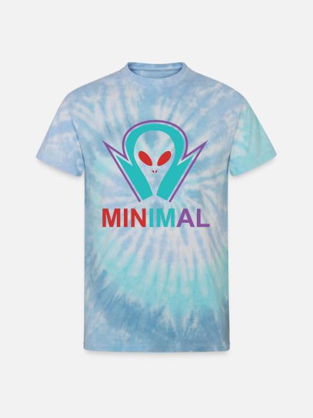 Minimal Alien - Unisex Tie Dye T-Shirt - blue lagoon