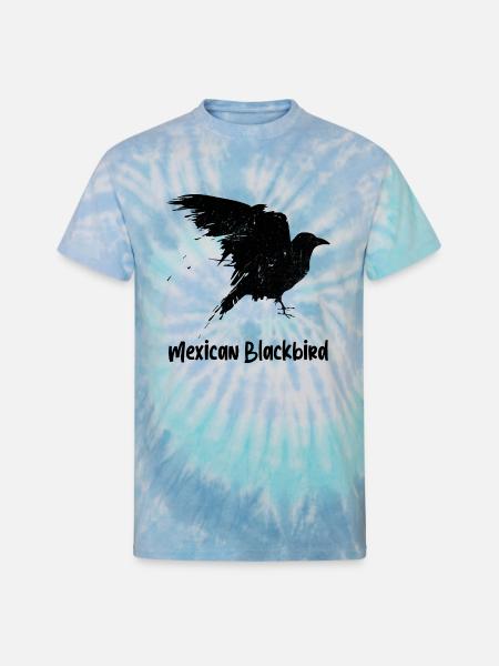 Mexican Blackbird - Unisex Tie Dye T-Shirt - blue lagoon