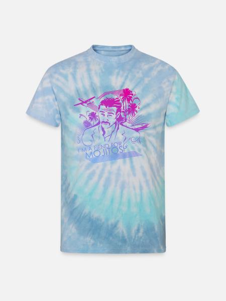 I'm a Fiend for Mojitos - Unisex Tie Dye T-Shirt - blue lagoon