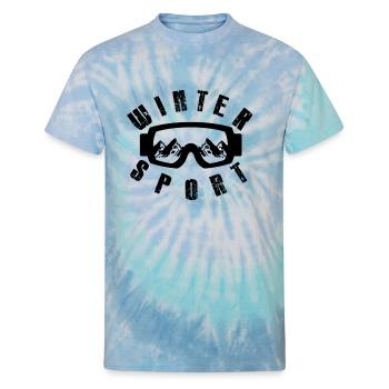Winter Sport - Unisex Tie Dye T-Shirt - blue lagoon - Front