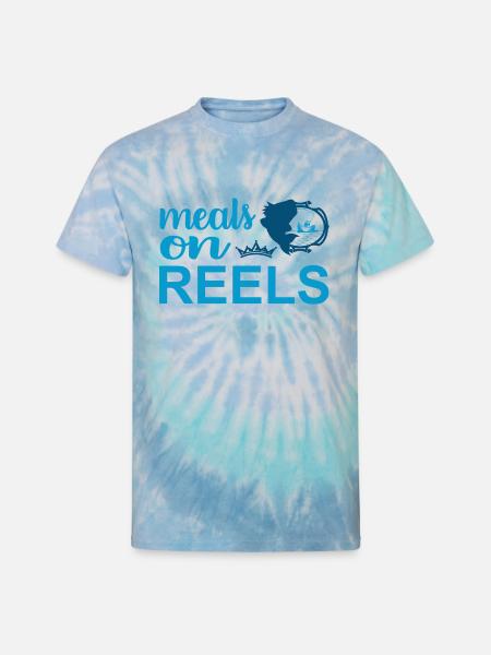 Meals on REELS - Unisex Tie Dye T-Shirt - blue lagoon