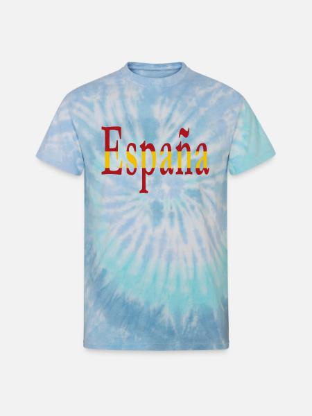 Espana green funny - Unisex Tie Dye T-Shirt - blue lagoon