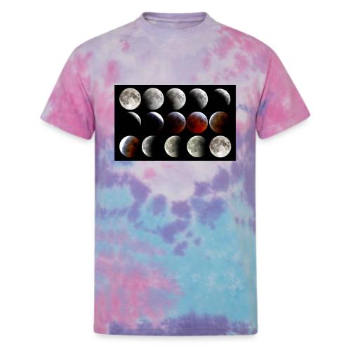 Lunar Eclipse Progression - Unisex Tie Dye T-Shirt