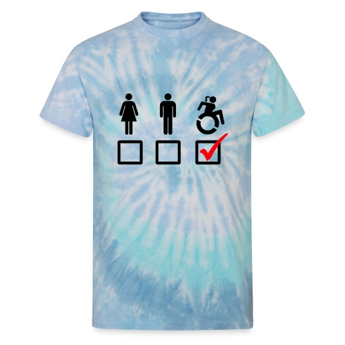 Female wheelchair user, check! - Unisex Tie Dye T-Shirt