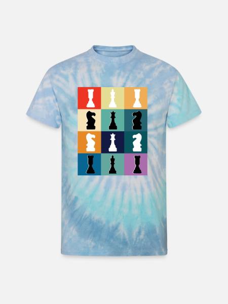 Chess Piece - Unisex Tie Dye T-Shirt - blue lagoon