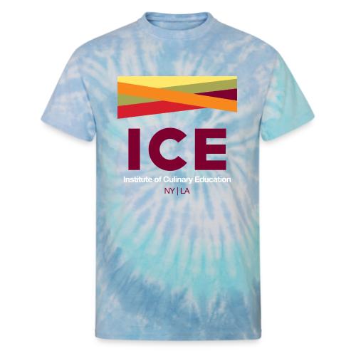 ICE Logo - White Font - Unisex Tie Dye T-Shirt