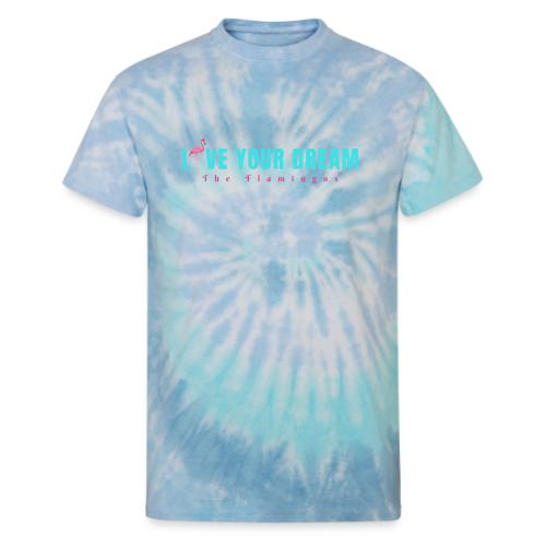 Live Your Dream w/Flamingo Bird - Unisex Tie Dye T-Shirt